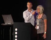 Photo of David and Penny at the conference